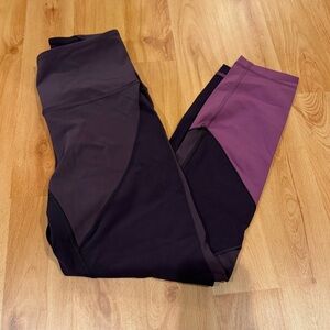 Lululemon Wunder Under Purple Asymmetrical Leggings